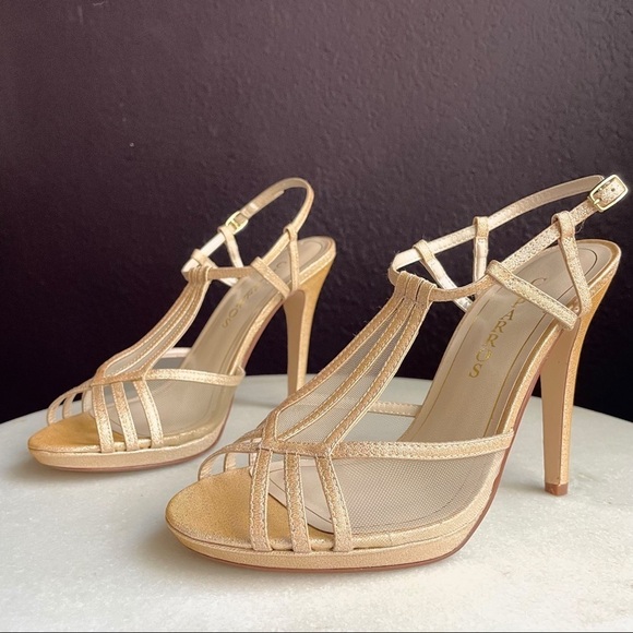 Caparros Lucky Peach Glitz Heels Size 8.5 - Picture 1 of 9